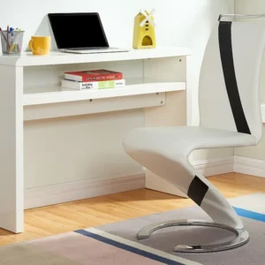 Set van 2 stoelen van kunstleer TWIZY - zwart & wit