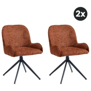 2x Eetkamerstoel Lily - Roest (Set van 2)