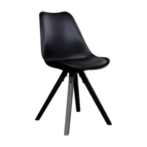 Lot de 2 Chaises Bergen, Noir, 55x48x86 cm, EPIKASA
