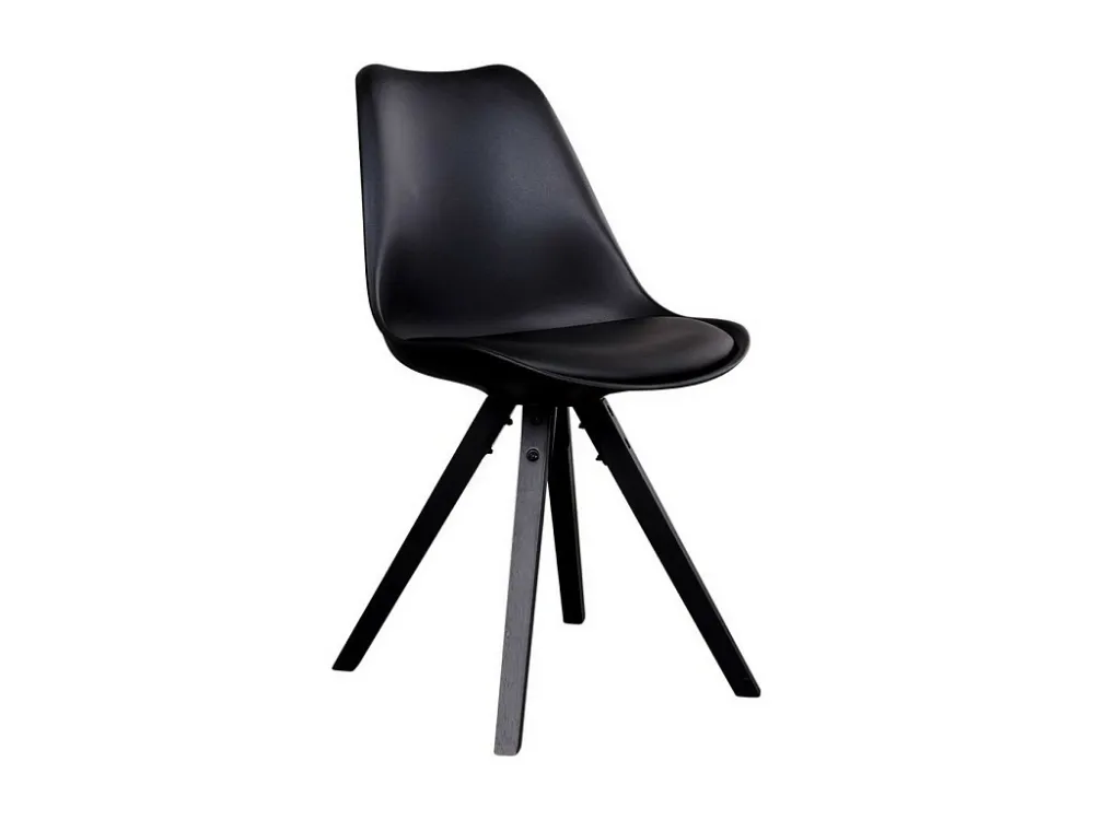 Lot de 2 Chaises Bergen, Noir, 55x48x86 cm, EPIKASA