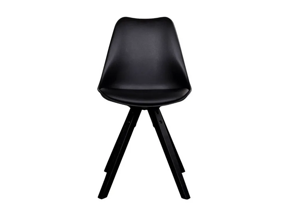 Lot de 2 Chaises Bergen, Noir, 55x48x86 cm, EPIKASA