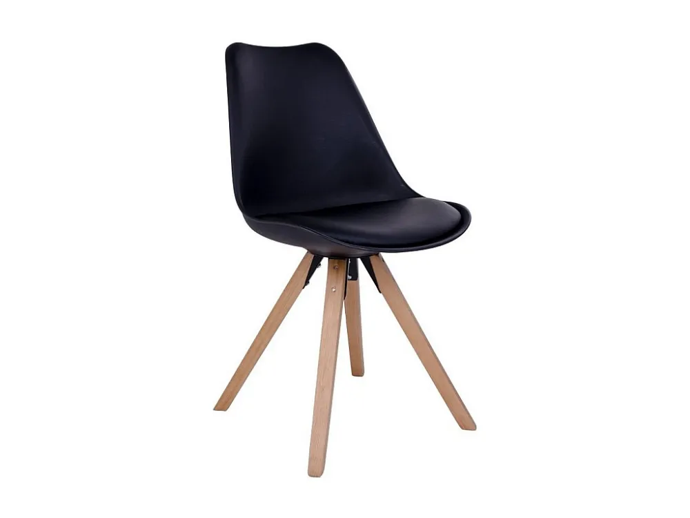 Lot de 2 Chaises Bergen, Noir, 55x48x86 cm, EPIKASA
