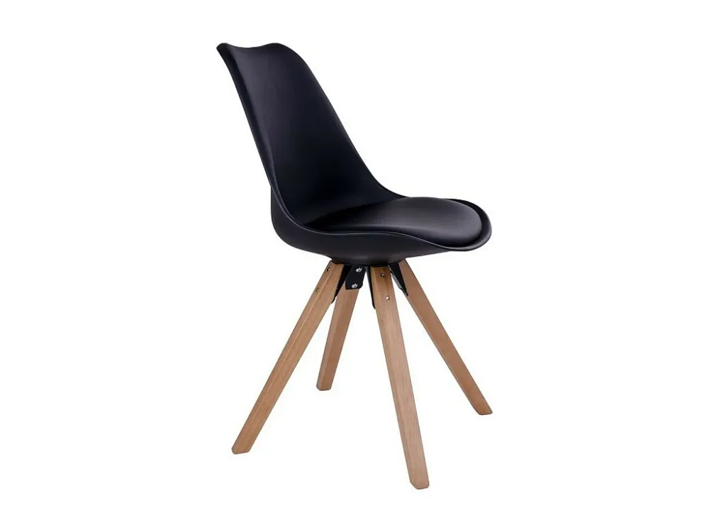 Lot de 2 Chaises Bergen, Noir, 55x48x86 cm, EPIKASA