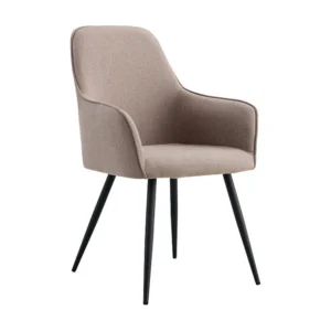 Lot de 2 Chaises Harbo, Beige, 65x57x87 cm, EPIKASA