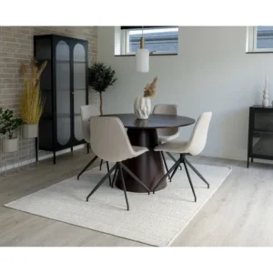 Lot de 2 Chaises Monaco, Beige, 54x48x86 cm, EPIKASA