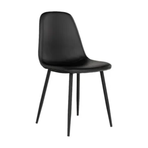 Lot de 2 Chaises Stockholm, Noir, 50x44x86 cm, EPIKASA