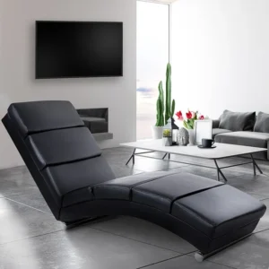 Floraya - loungebank / chaise longue - zwart