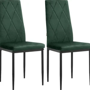 Melly Eetkamerstoel 2pk Donkergroen Loft24