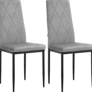 Melly Eetkamerstoel 2pk Grijs Loft24