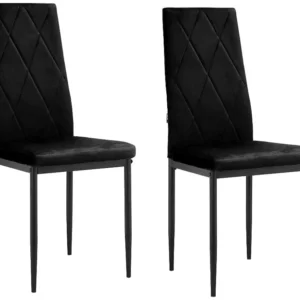 Melly Eetkamerstoel 2pk Zwart Loft24