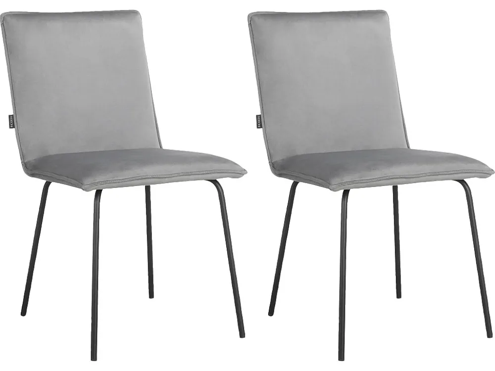 Nika Eetkamerstoel 2pk Grijs Loft24