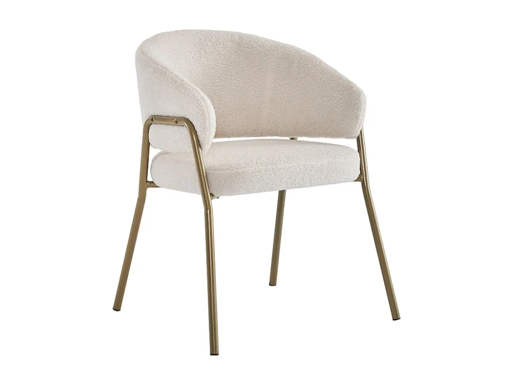 Lot de 1 chaise de salle à manger moderne en velours d'agneau Spraygold avec finition dorée (1 pc), avec pieds dorés...