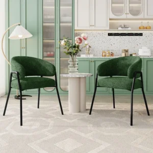 Lot de 2 chaise de salle à manger moderne en velours d'agneau Spraygold avec finition dorée (1 pc), avec pieds dorés...