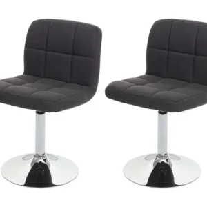 Cadiz eetkamerstoel (set van 2), donkergrijs MCW