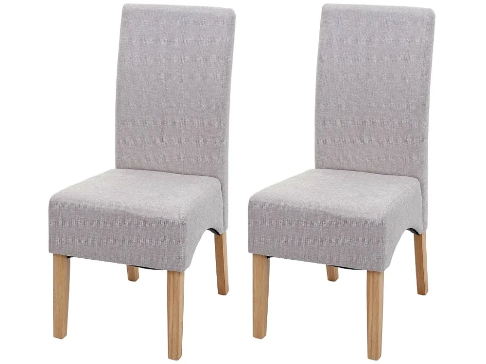 Crotone eetkamerstoel (set van 2), creme beige, lichte poten MCW