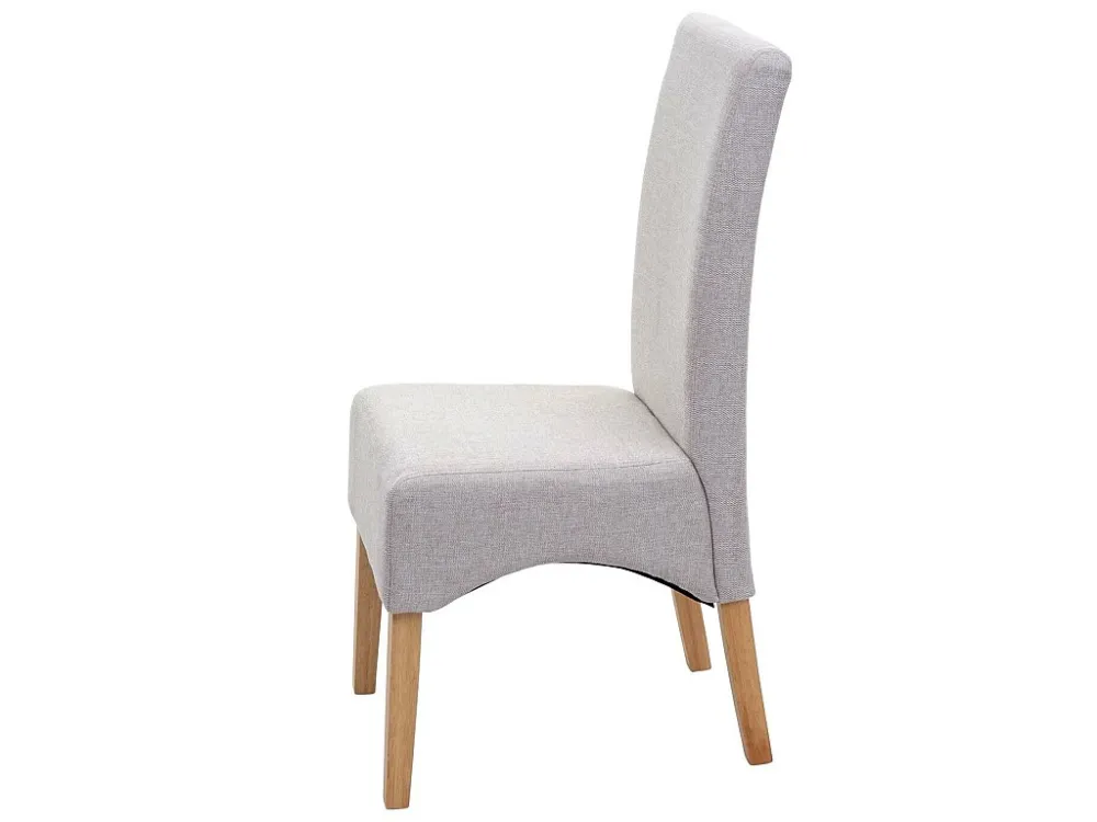 Crotone eetkamerstoel (set van 2), creme beige, lichte poten MCW