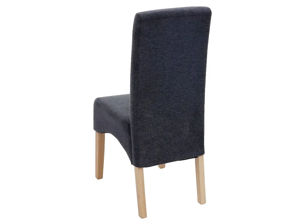 Crotone eetkamerstoel (set van 2), donkergrijs, lichte poten MCW