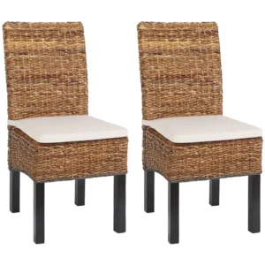 Eetkamerstoel Loiret (set van 2), donker, met kussen MCW