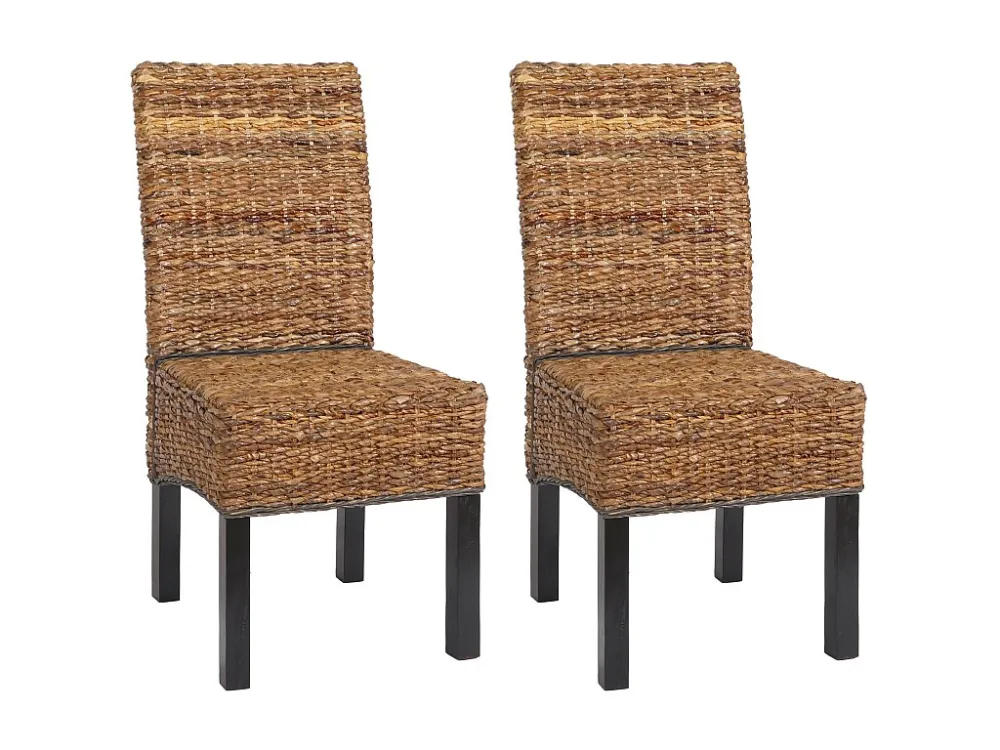 Eetkamerstoel Loiret (set van 2), donker, zonder kussen MCW
