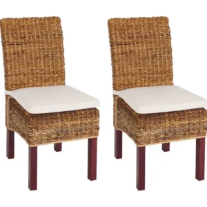 Eetkamerstoel Loiret (set van 2), licht, met kussen MCW