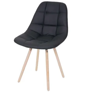 Eetkamerstoel MCW-A60 II, kunstleder zwart