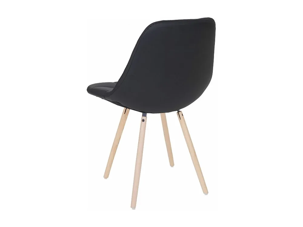 Eetkamerstoel MCW-A60 I (set van 2), kunstleer zwart