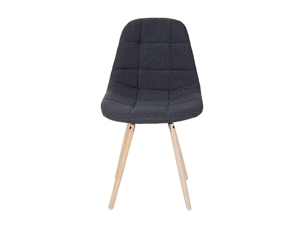 Eetkamerstoel MCW-A60 I (set van 2), stof/textiel donkergrijs