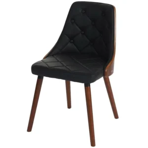 Eetkamerstoel MCW-A75, kunstleer zwart