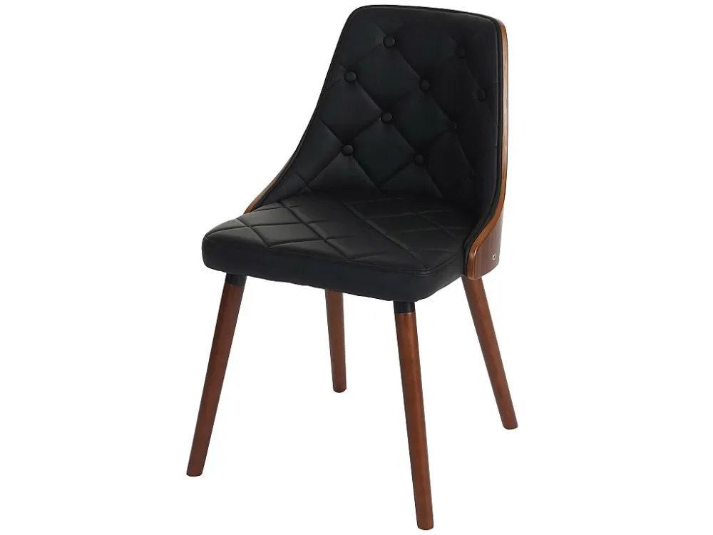 Eetkamerstoel MCW-A75, kunstleer zwart