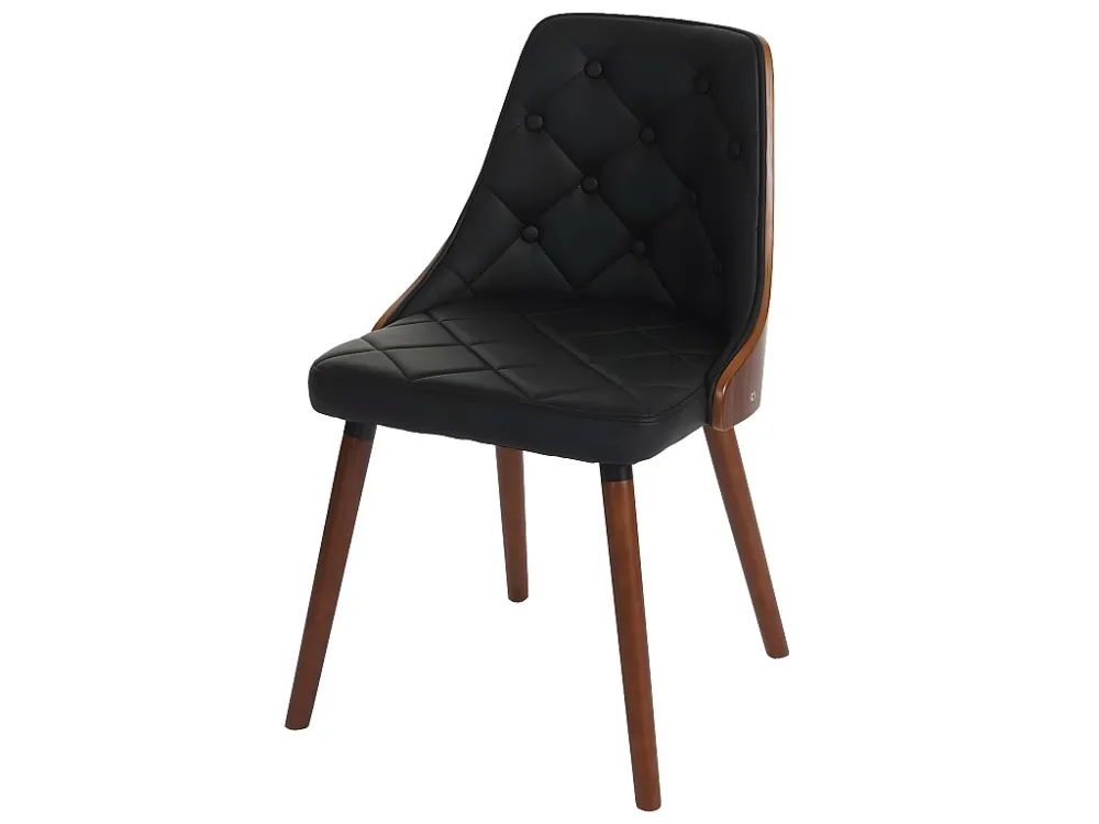 Eetkamerstoel MCW-A75, kunstleer zwart