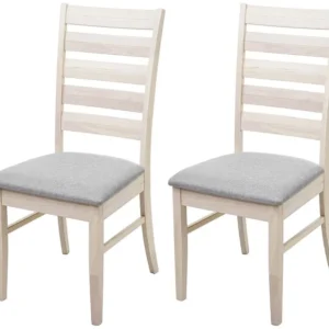 Eetkamerstoel MCW-G47 (set van 2), licht frame, grijs