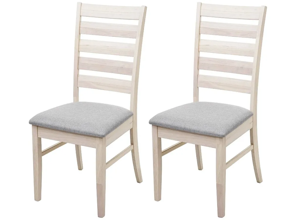 Eetkamerstoel MCW-G47 (set van 2), licht frame, grijs