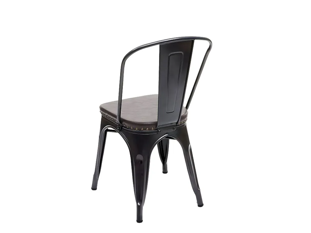 Eetkamerstoel MCW-H10e (set van 4), zwart-bruin