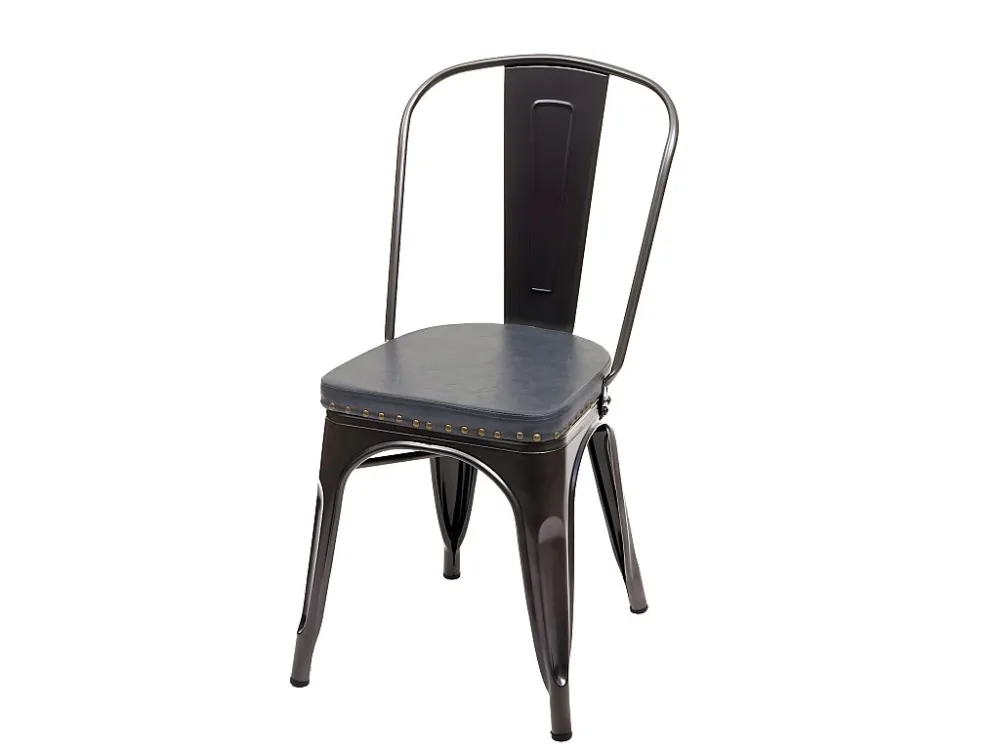 Eetkamerstoel MCW-H10e (set van 2), zwart-grijs