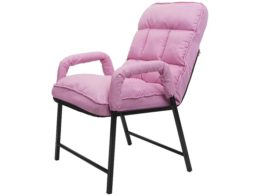 Eetkamerstoel MCW-K40, stof/textiel roze
