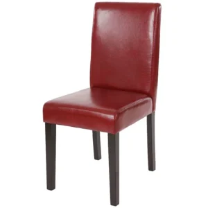 Littau eetkamerstoel, rood, donkere poten MCW