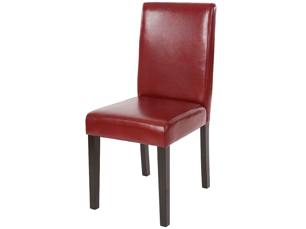Littau eetkamerstoel, rood, donkere poten MCW