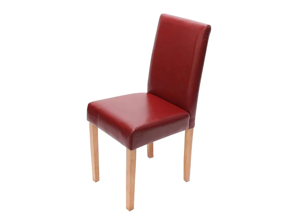 Littau eetkamerstoel, rood, lichte poten MCW