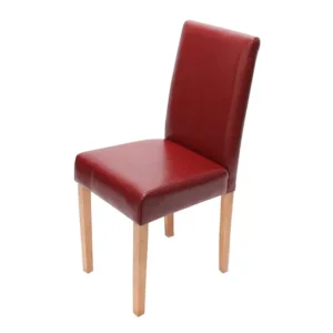 Littau eetkamerstoel, rood, lichtgekleurde poten MCW