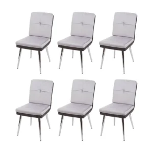 MCW-G48 eetkamerstoel (set van 6), grijs