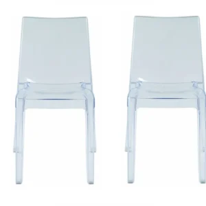 Set 2 stapelbare stoelen LUCINDA - Polycarbonaat - Kristal