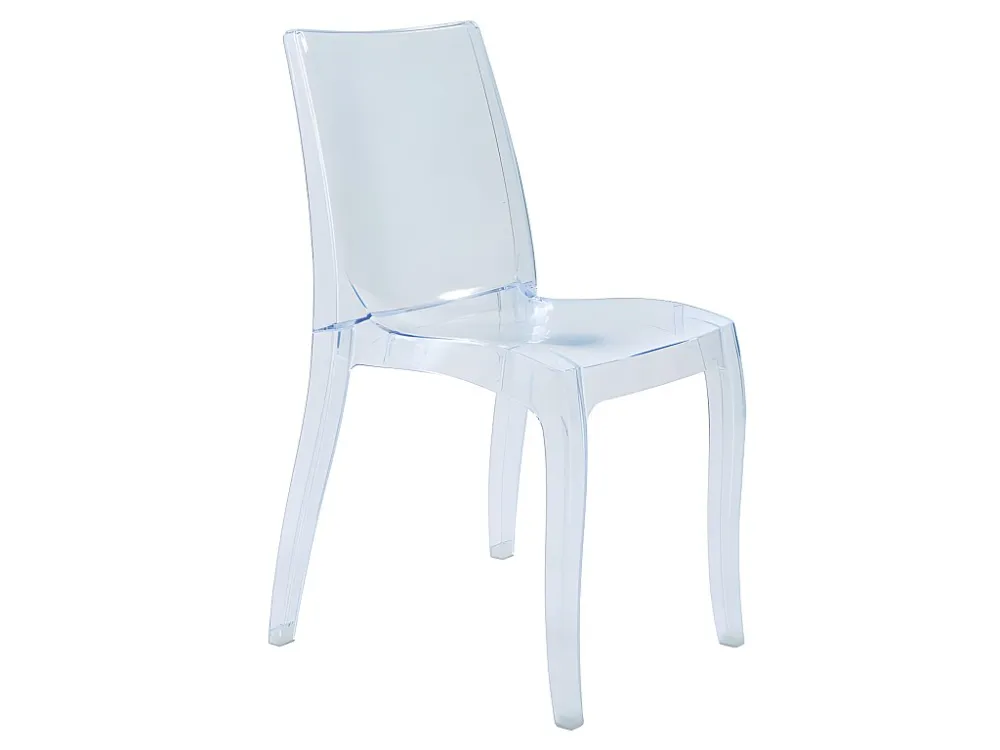 Set van 6 stapelbare stoelen LUCINDA - Polycarbonaat - Kristal