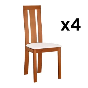 Set van 4 stoelen DOMINGO - Massief beuken eikenkleur