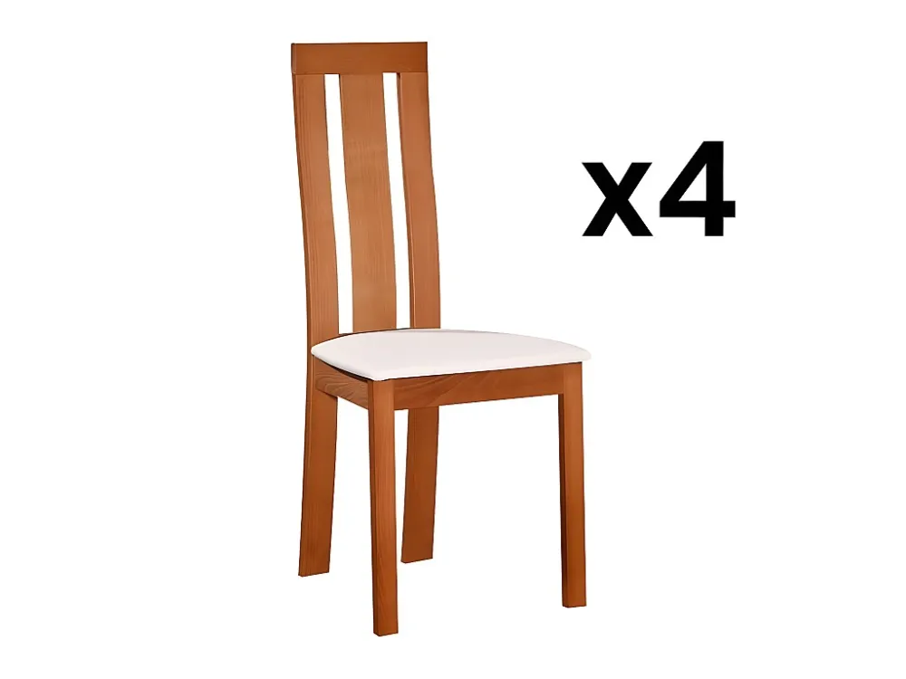 Set van 4 stoelen DOMINGO - Massief beuken eikenkleur