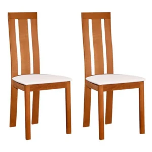 Set van 2 stoelen DOMINGO - Massief beuken kleur naturel