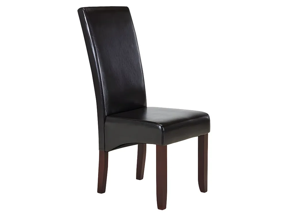Set van 6 stoelen ROVIGO - Kunstleer bruin