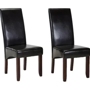 Set van 2 stoelen ROVIGO - Kunstleer bruin