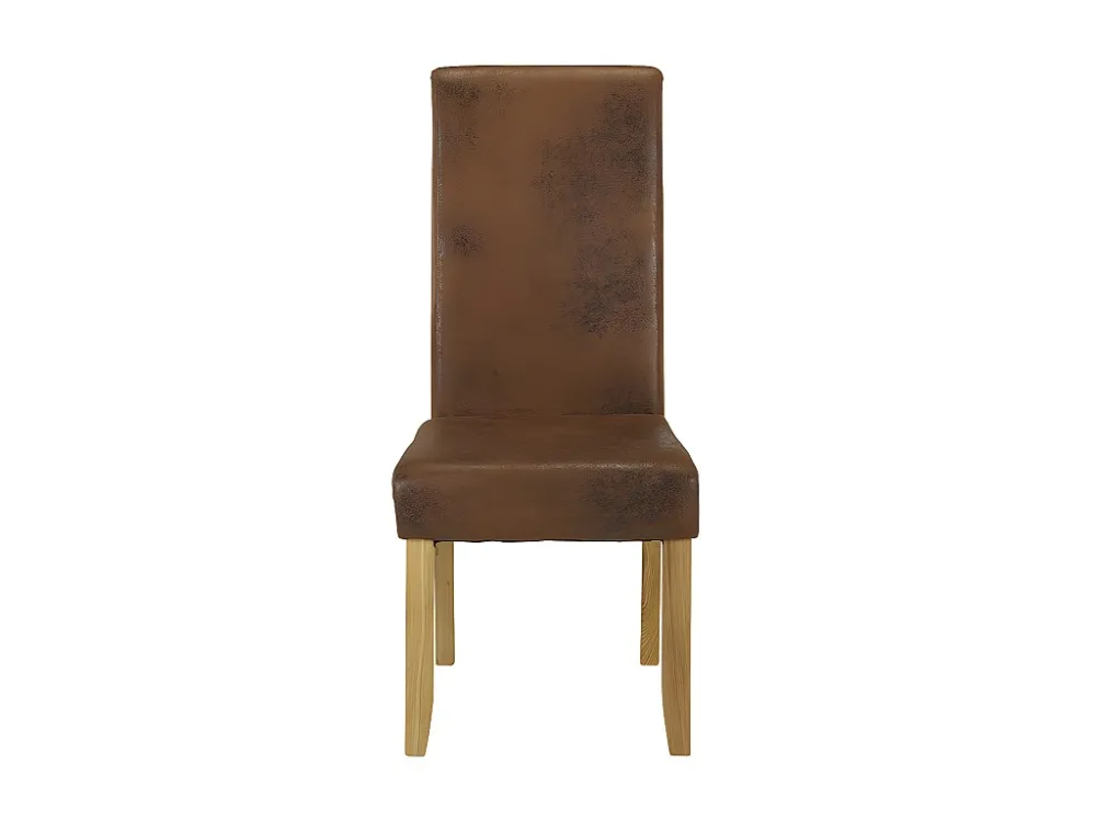 Set van 2 stoelen SANTOS - microvezel - licht houten poten