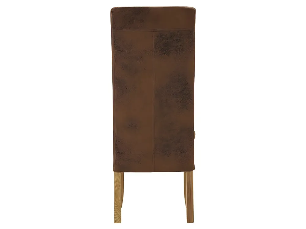 Set van 6 stoelen SANTOS - microvezel - licht houten poten