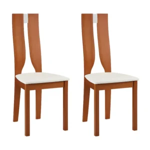 Set van 2 stoelen SILVIA - Massief beuken - kersenrood